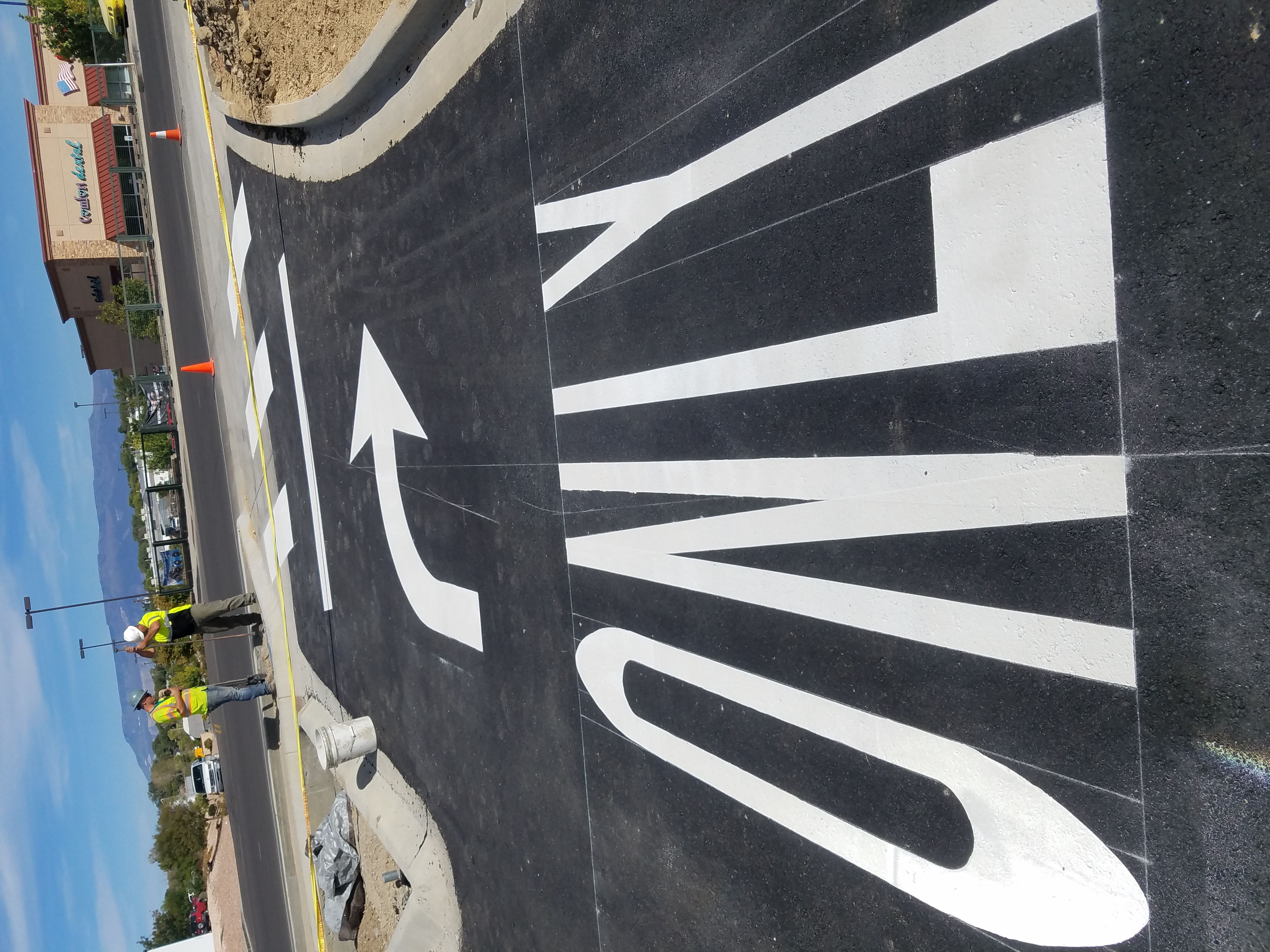 Thermoplastic pavement marking project